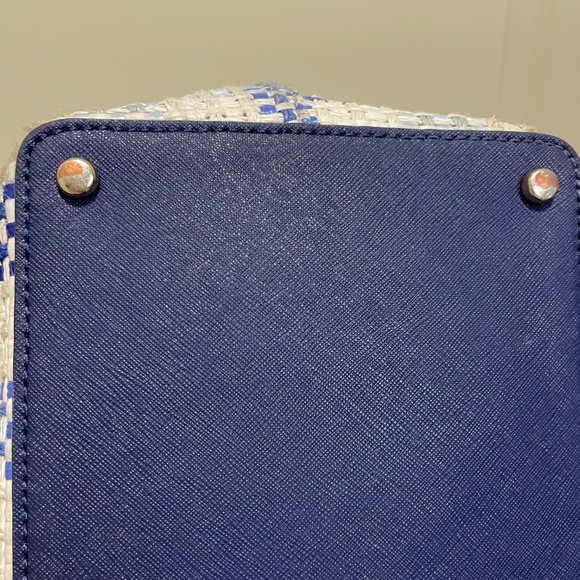 Blue & White Kate Spade Woven Tote - Picture 5 of 14